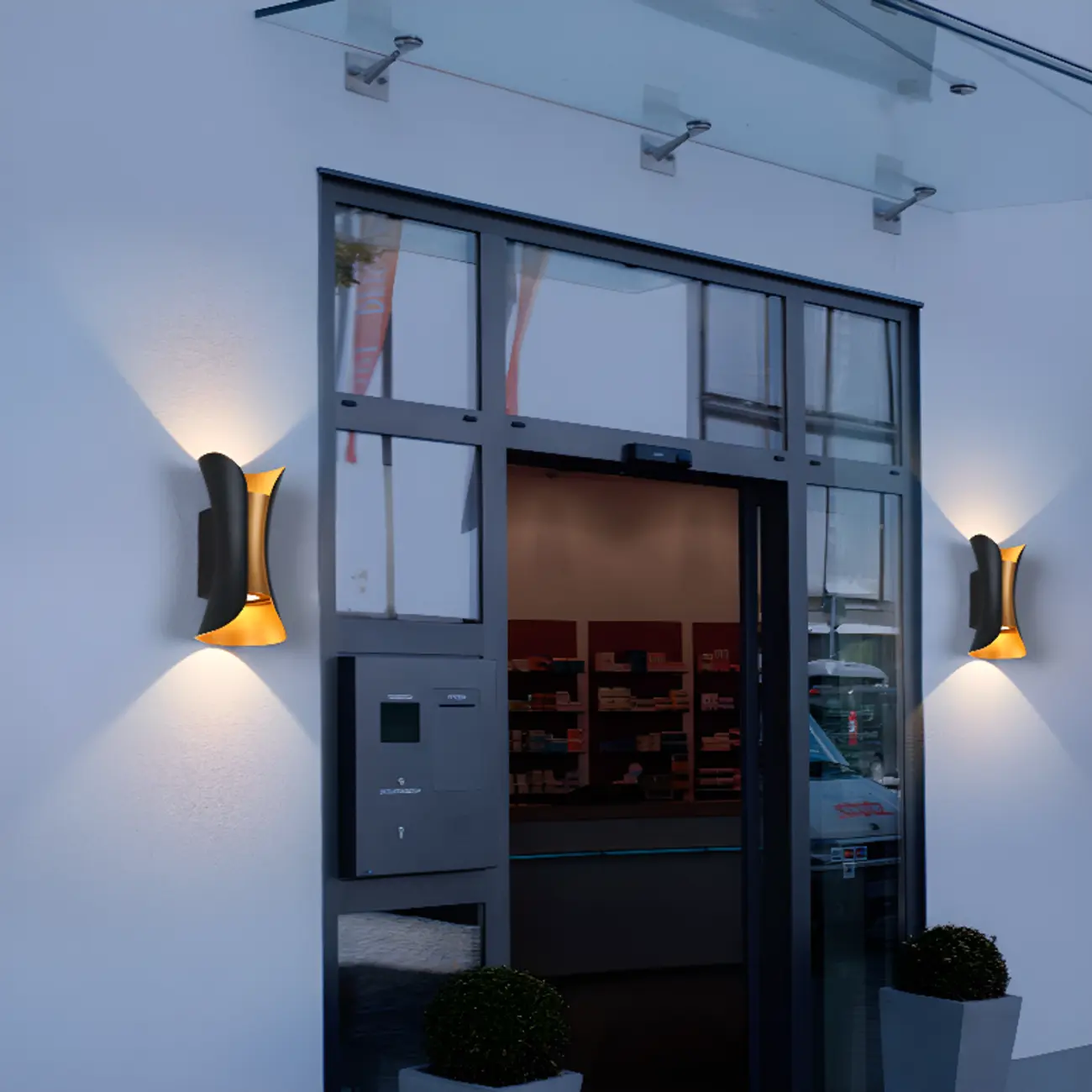 Modern 2-Light Metal Curve Wall Sconce Image - 2 | homeyfad