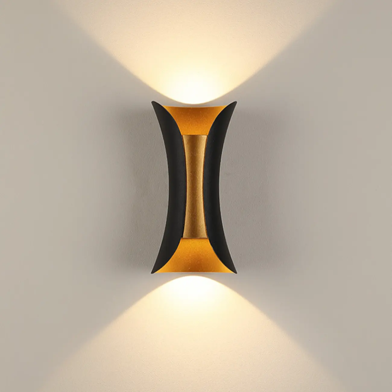 Modern 2-Light Metal Curve Wall Sconce Image - 13 | homeyfad