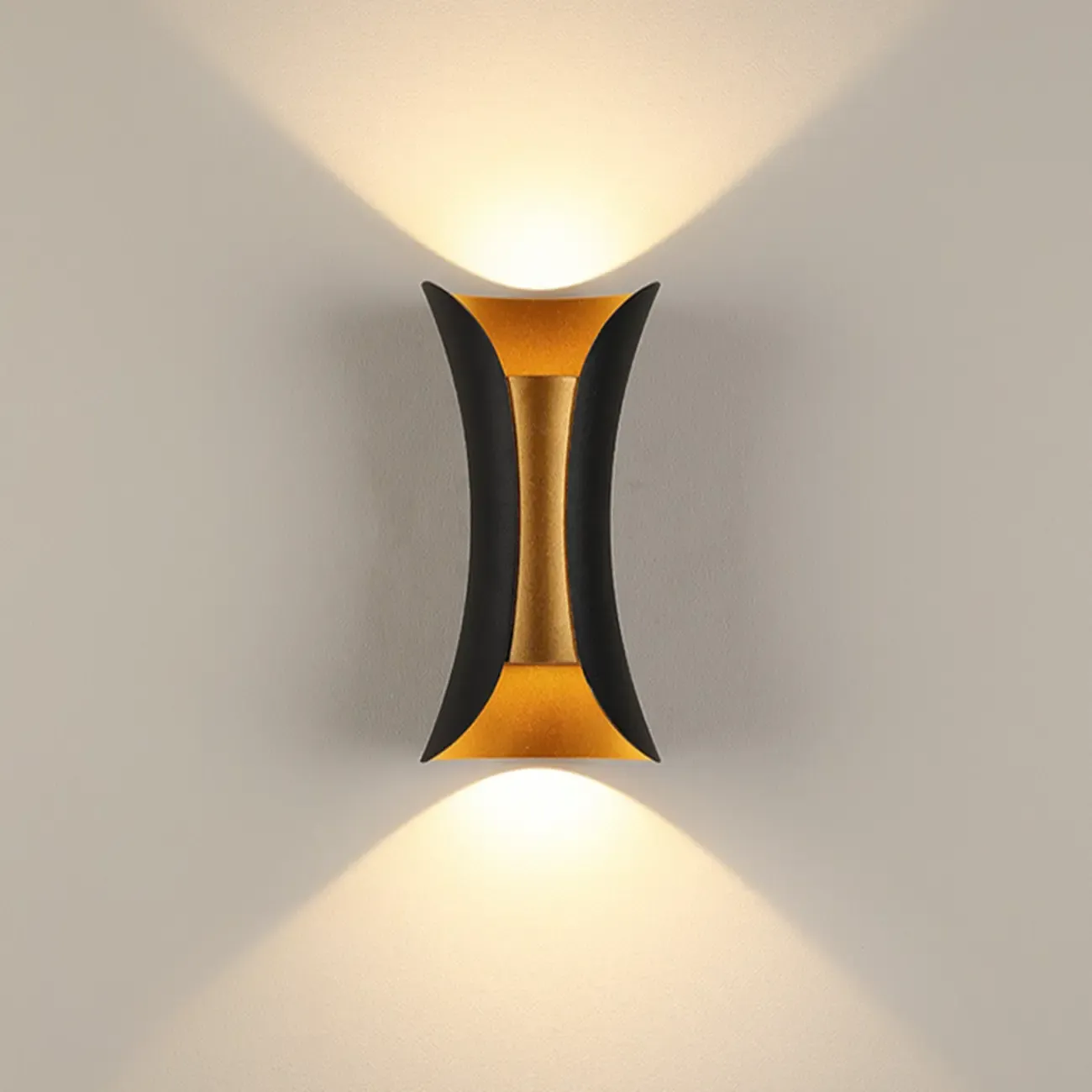 Modern 2-Light Metal Curve Wall Sconce Image - 13
