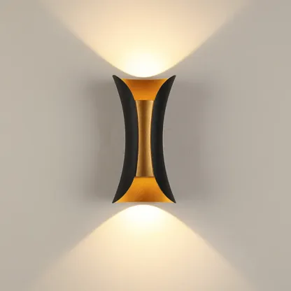 Modern 2-Light Metal Curve Wall Sconce Image - 13