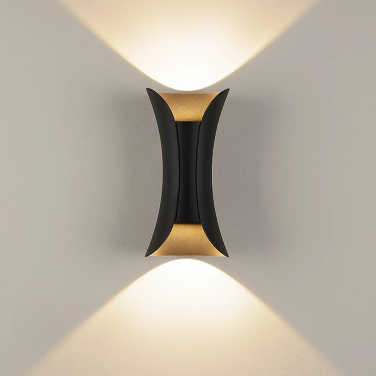 Modern 2-Light Metal Curve Wall Sconce Image - 14 | homeyfad