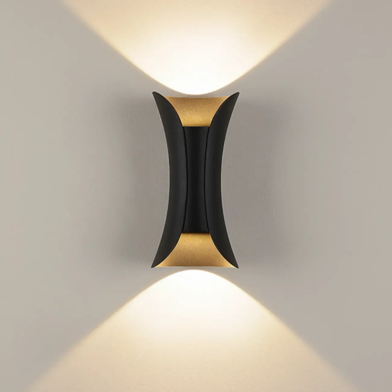 Modern 2-Light Metal Curve Wall Sconce Image - 14