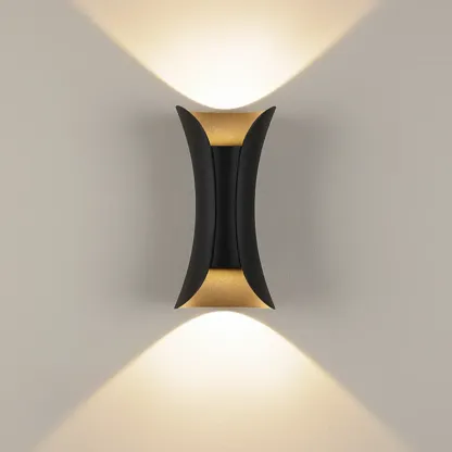 Modern 2-Light Metal Curve Wall Sconce Image - 14