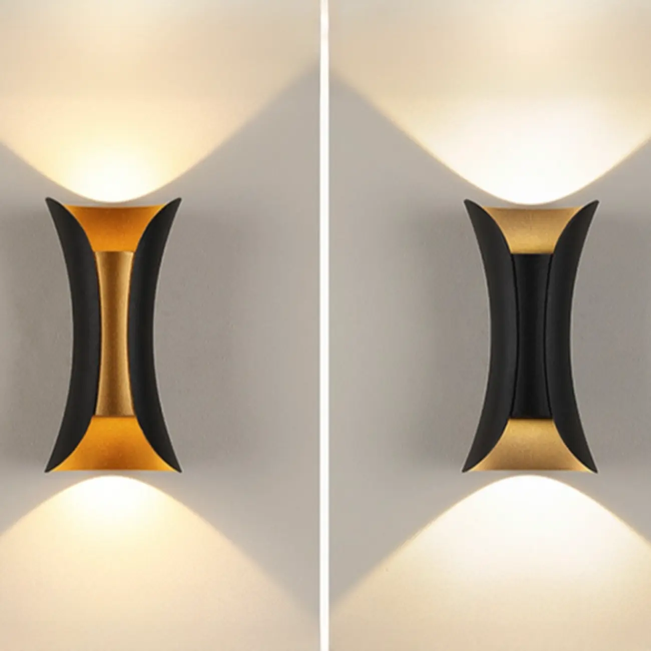 Modern 2-Light Metal Curve Wall Sconce Image - 15 | homeyfad