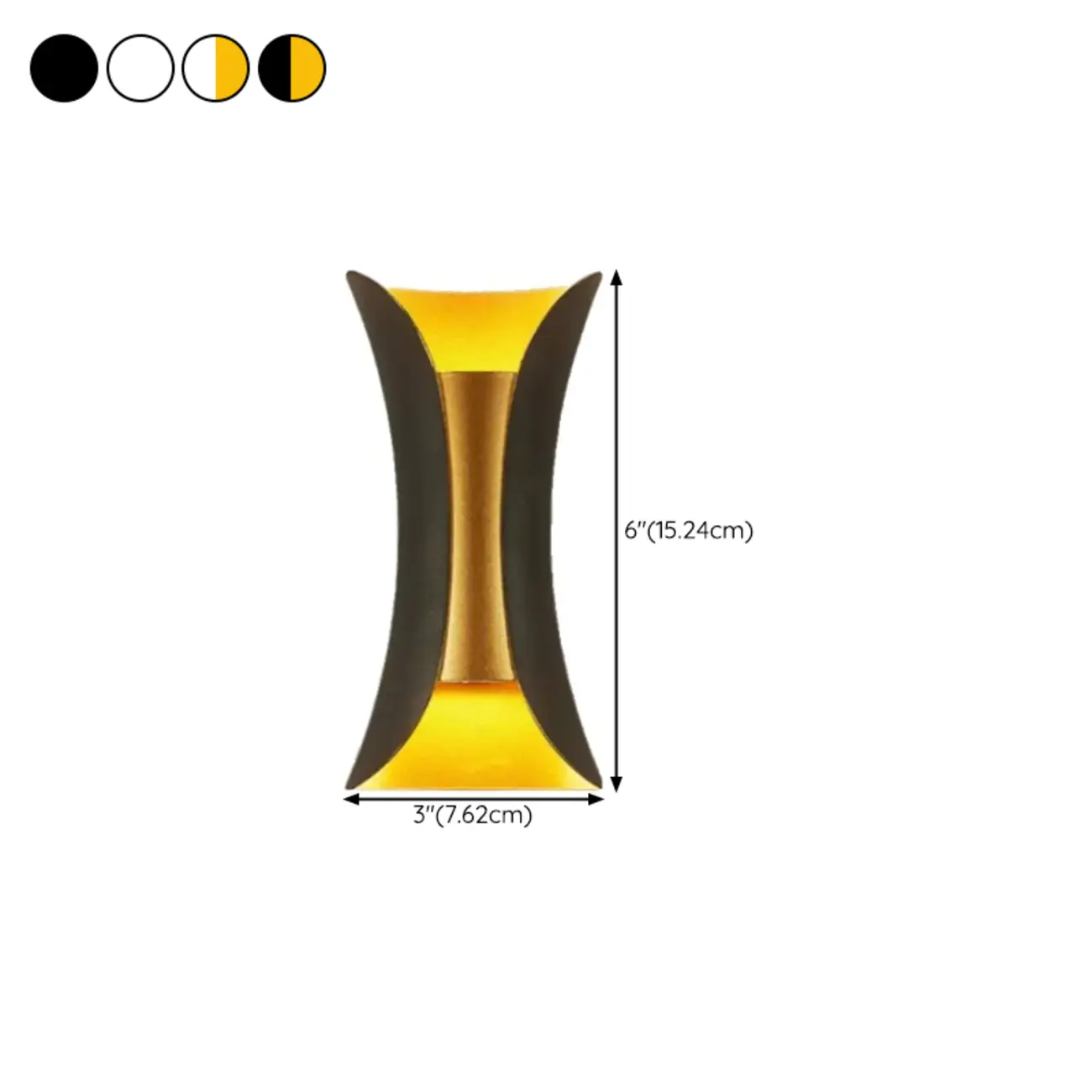 Modern 2-Light Metal Curve Wall Sconce #size | homeyfad