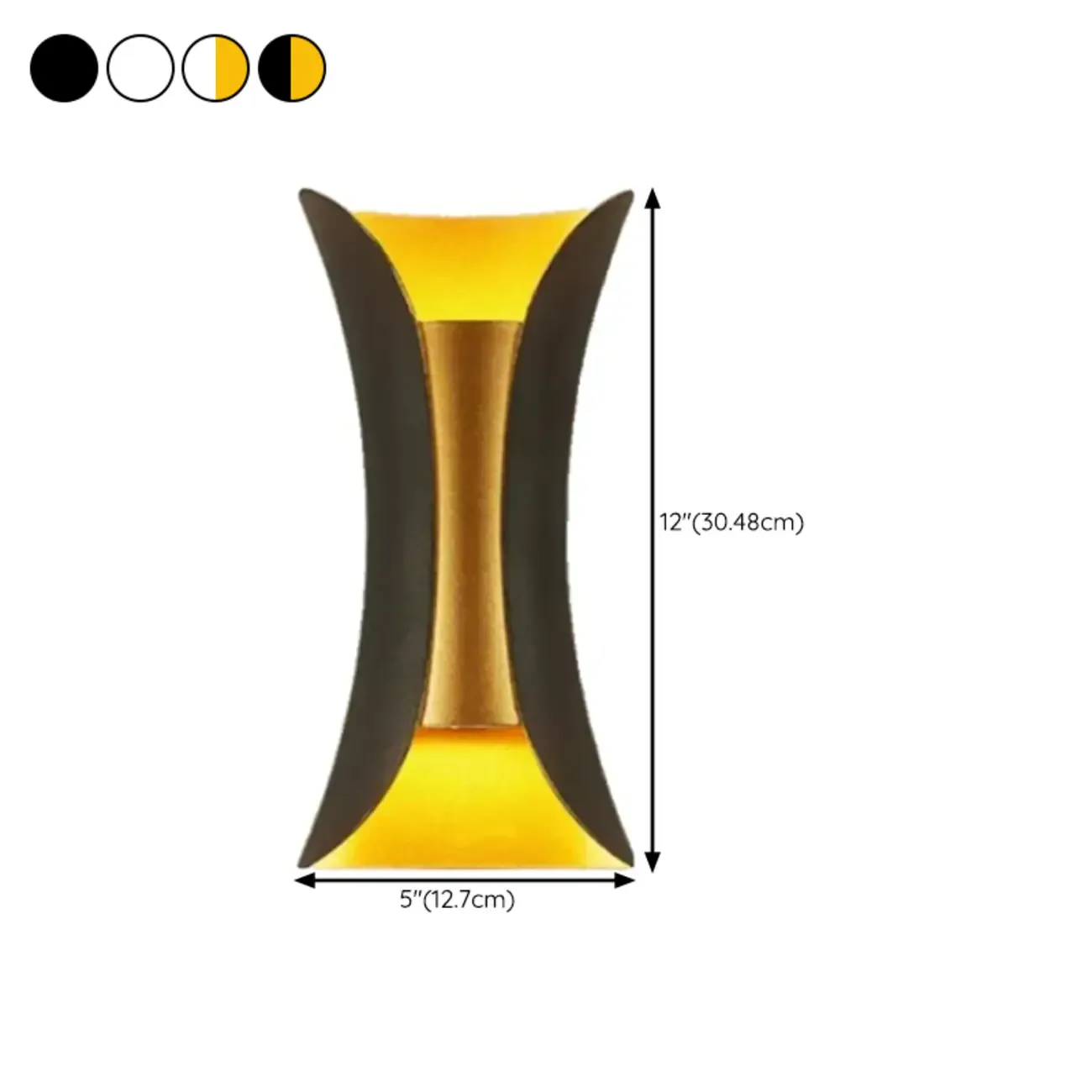 Modern 2-Light Metal Curve Wall Sconce Image - 20