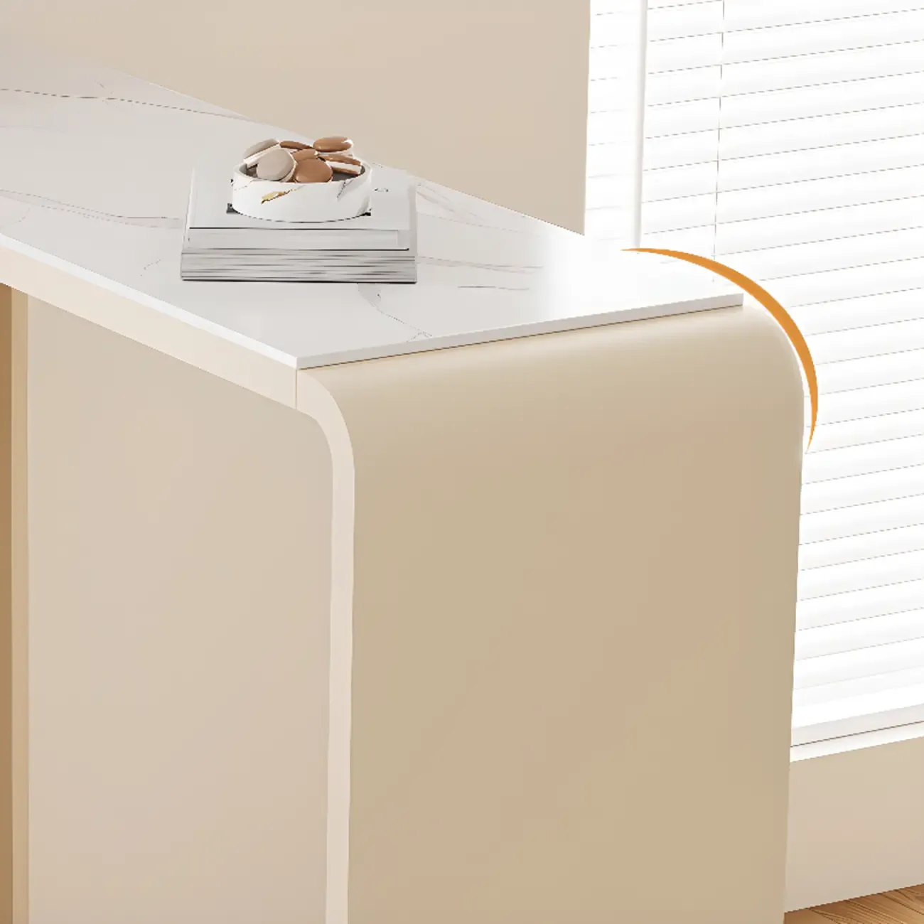 Modern White Rectangle Quartz Bistro Bar Table for Kitchen Image - 4