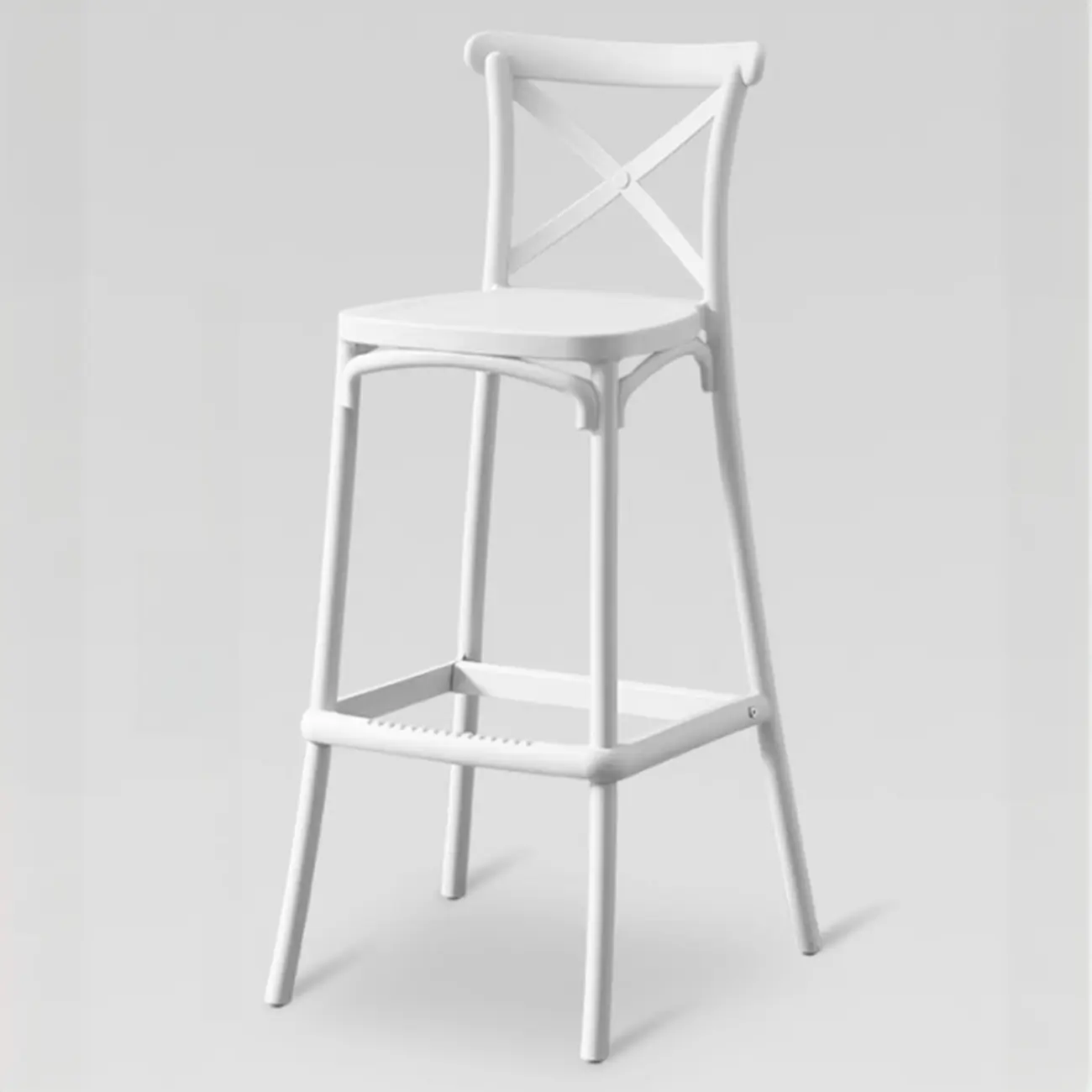 Modern Acrylic Square Counter Height Stools with Back Image - 7 | homeyfad