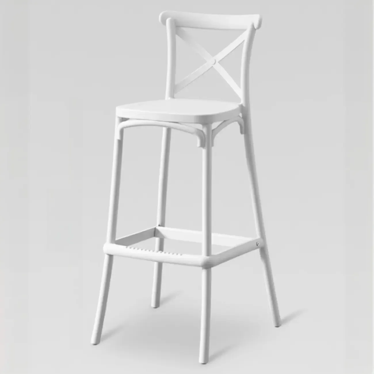 Modern Acrylic Square Counter Height Stools with Back Image - 7