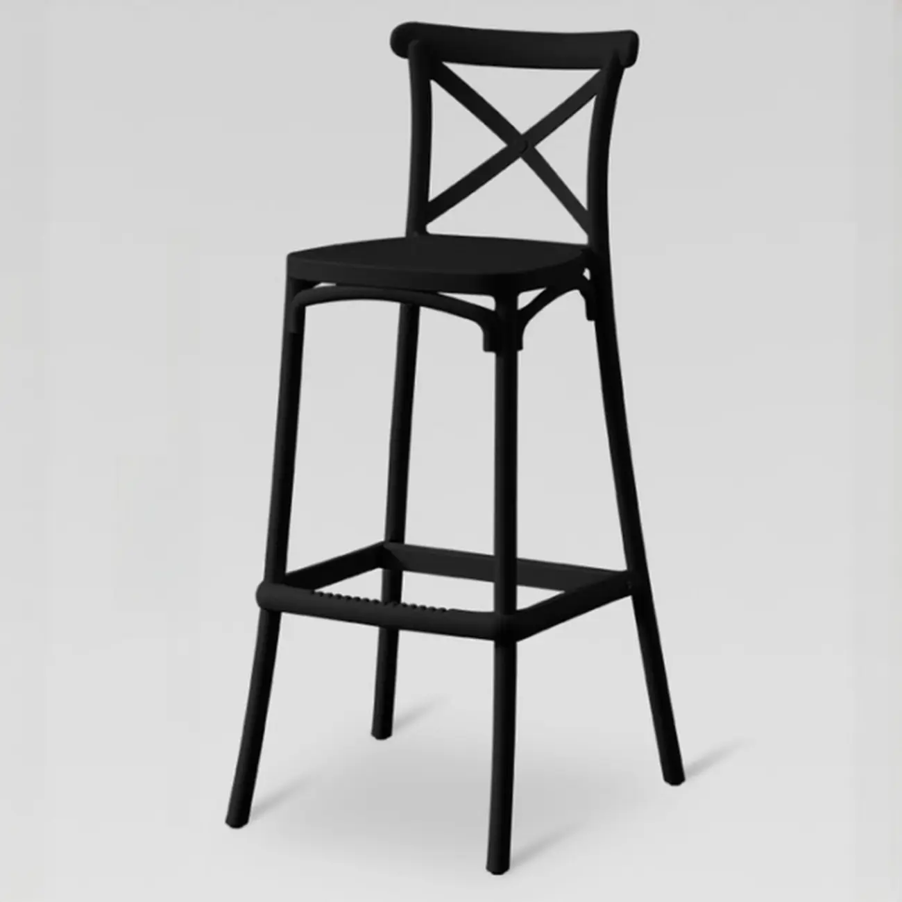 Modern Acrylic Square Counter Height Stools with Back Image - 12 | homeyfad