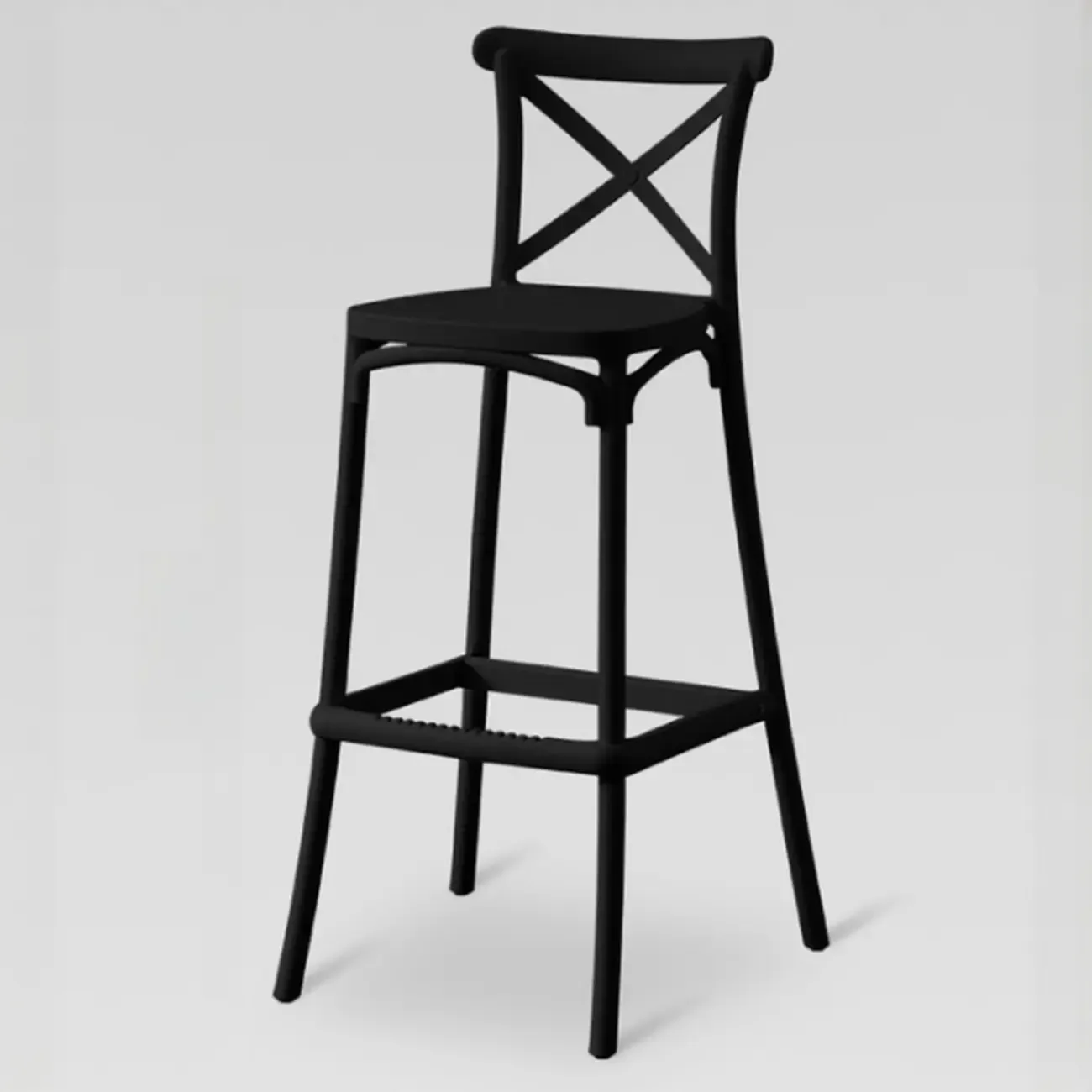 Modern Acrylic Square Counter Height Stools with Back Image - 12