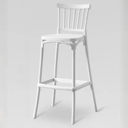 Modern Acrylic Square Counter Height Stools with Back Image - 13