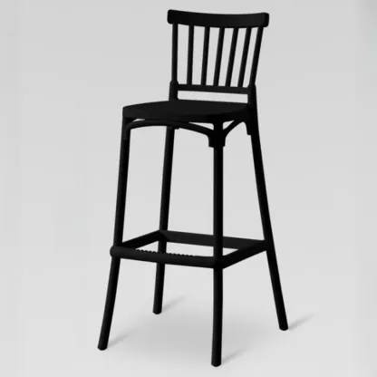 Modern Acrylic Square Counter Height Stools with Back Image - 14