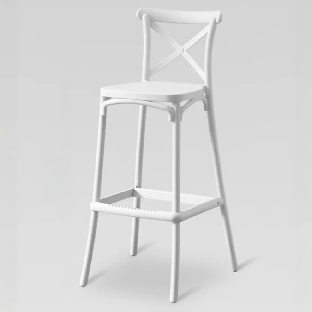 Modern Acrylic Square Counter Height Stools with Back Image - 15