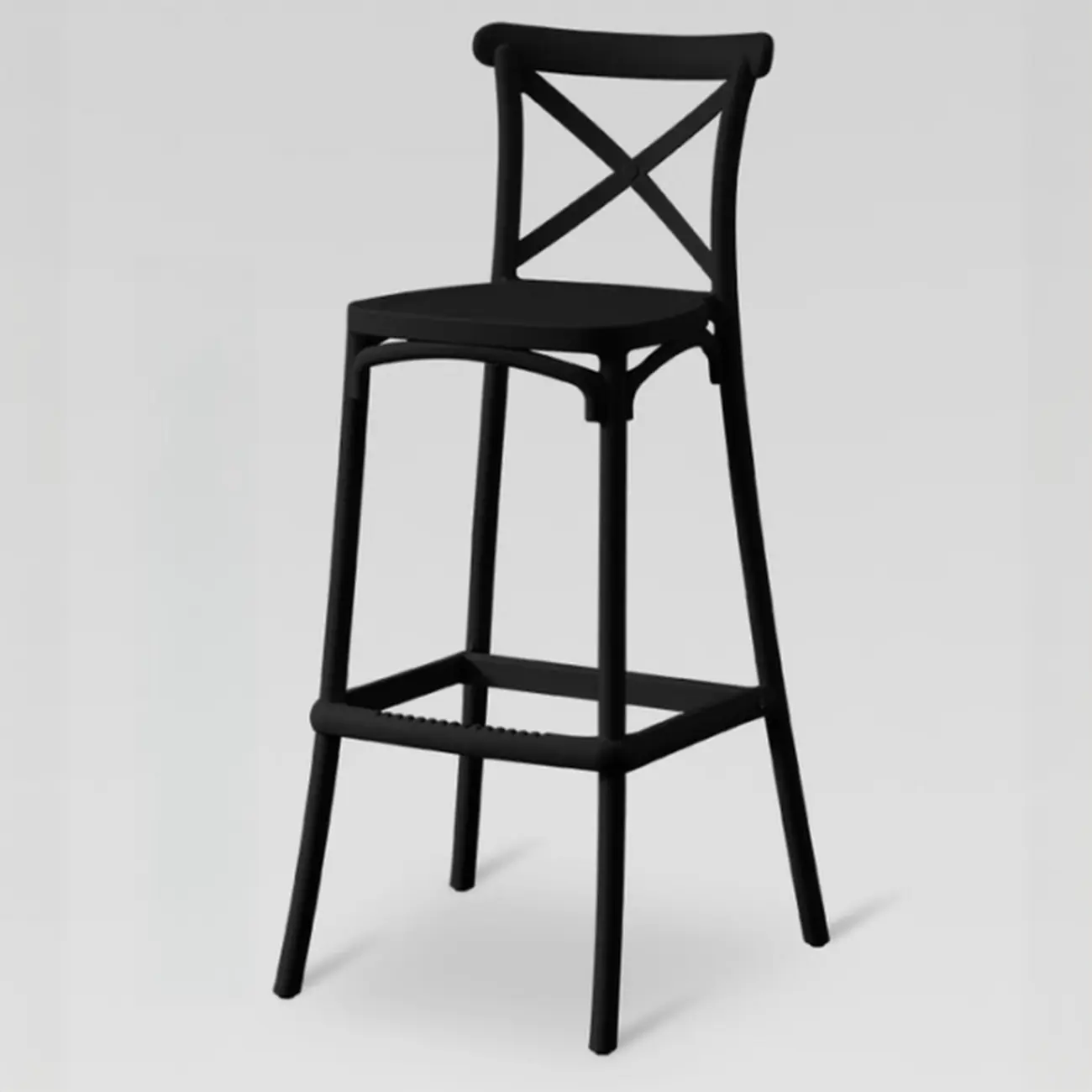 Modern Acrylic Square Counter Height Stools with Back Image - 16 | homeyfad