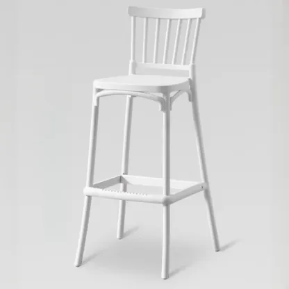 Modern Acrylic Square Counter Height Stools with Back Image - 17