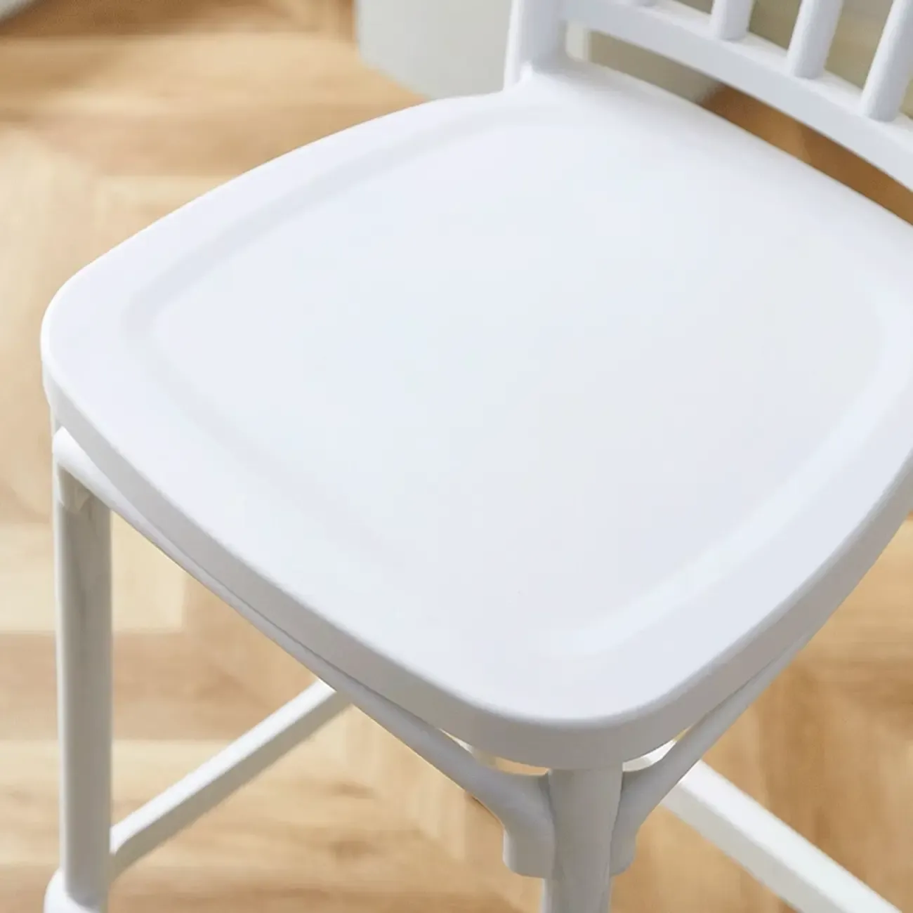 Modern Acrylic Square Counter Height Stools with Back Image - 11