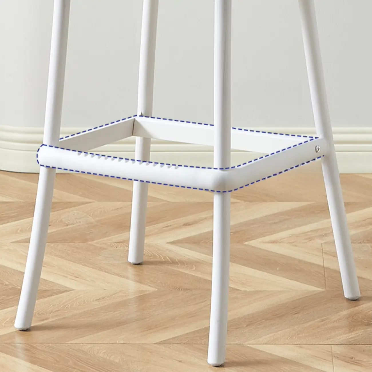 Modern Acrylic Square Counter Height Stools with Back Image - 5 | homeyfad