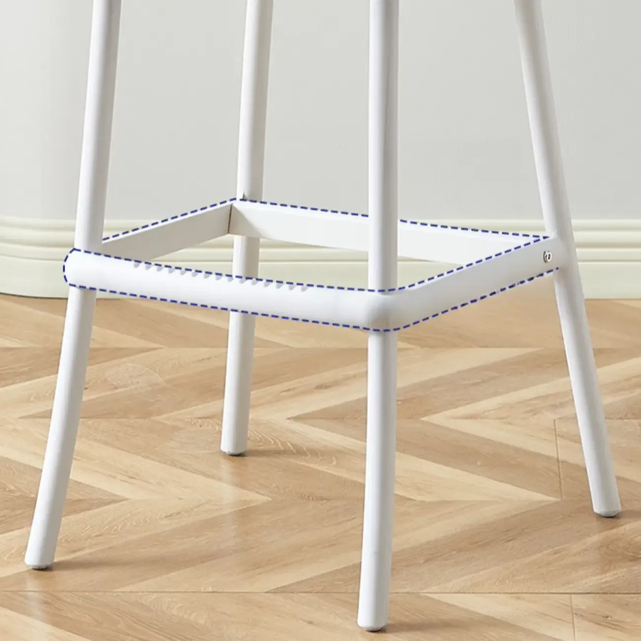 Modern Acrylic Square Counter Height Stools with Back Image - 5