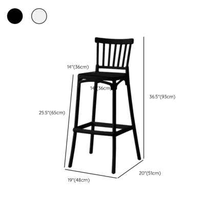 Modern Acrylic Square Counter Height Stools with Back Image - 20