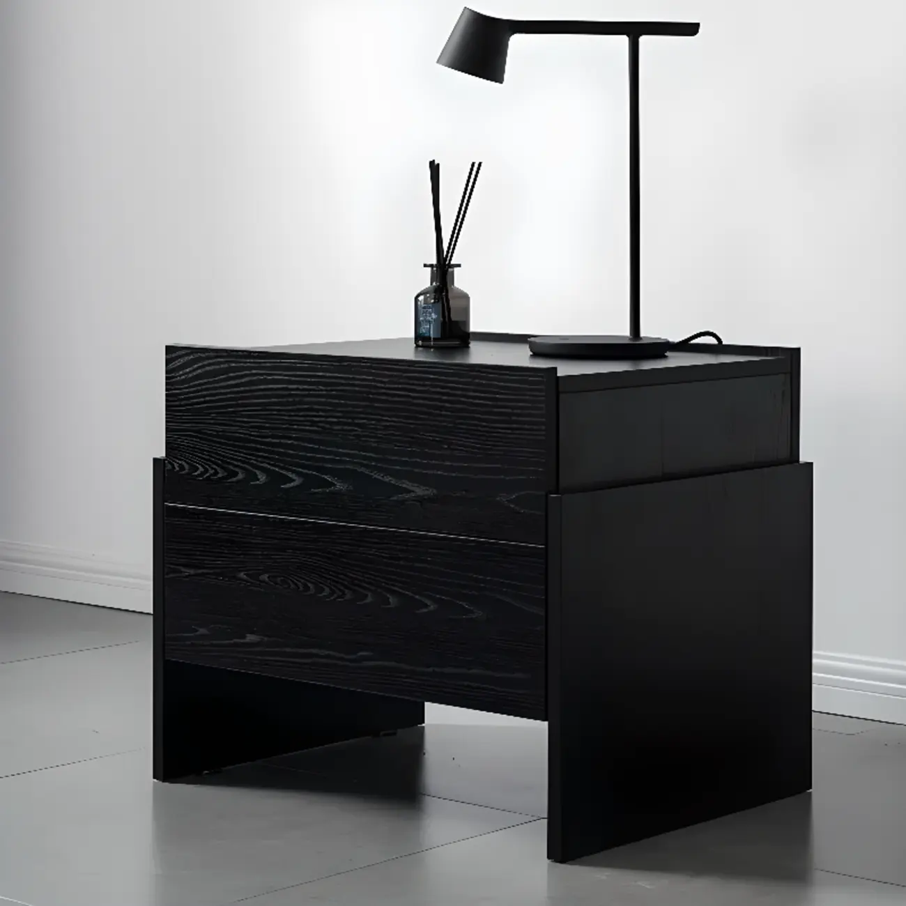 Modern Wood Drawer Storage Nightstand for Bedroom Image - 9 | homeyfad