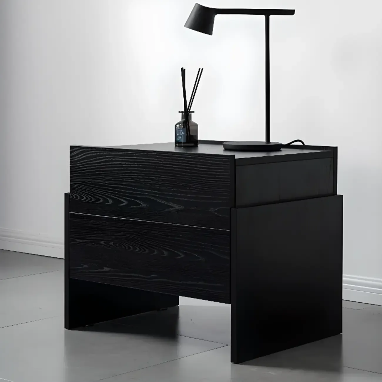 Modern Wood Drawer Storage Nightstand for Bedroom Image - 9