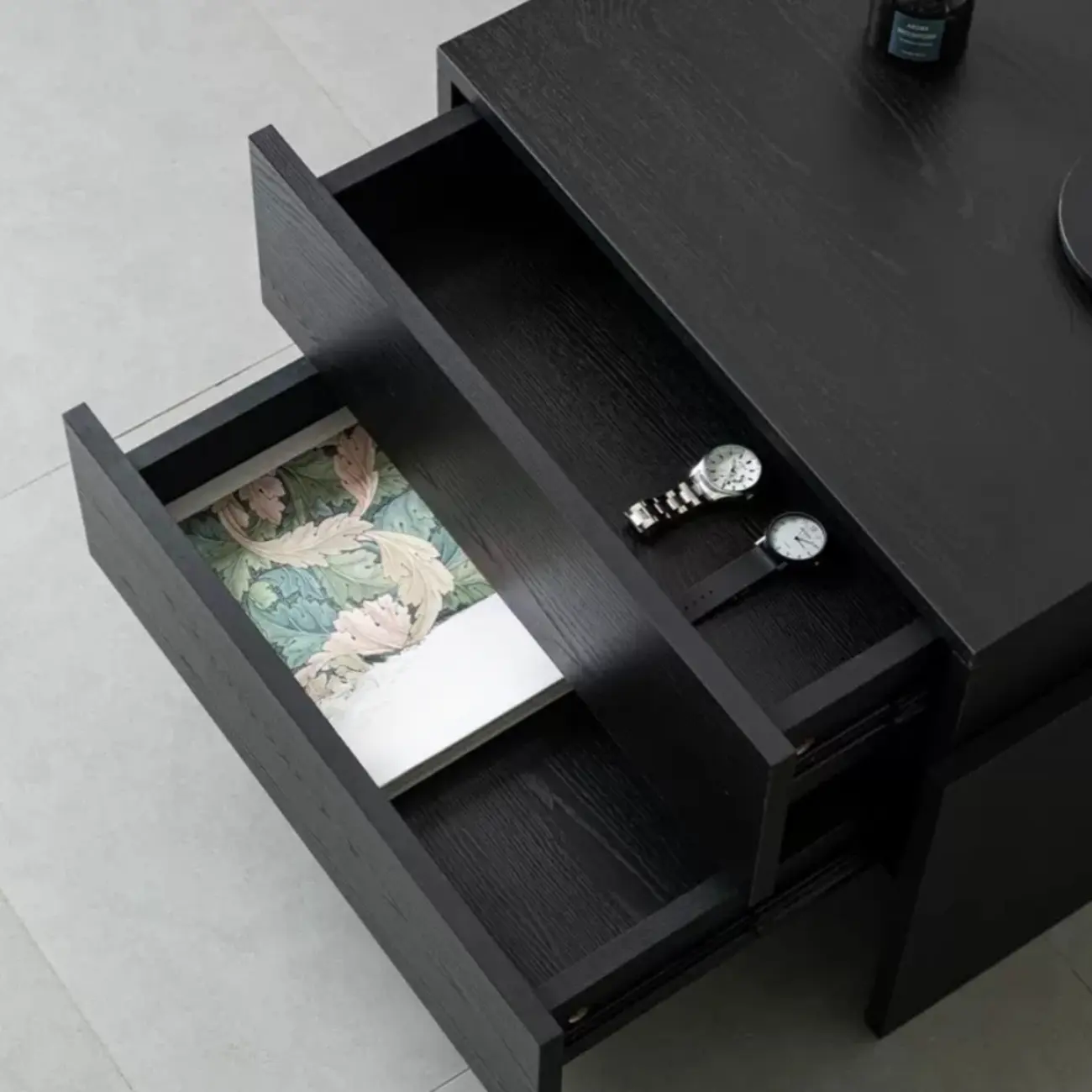 Modern Wood Drawer Storage Nightstand for Bedroom Image - 4 | homeyfad