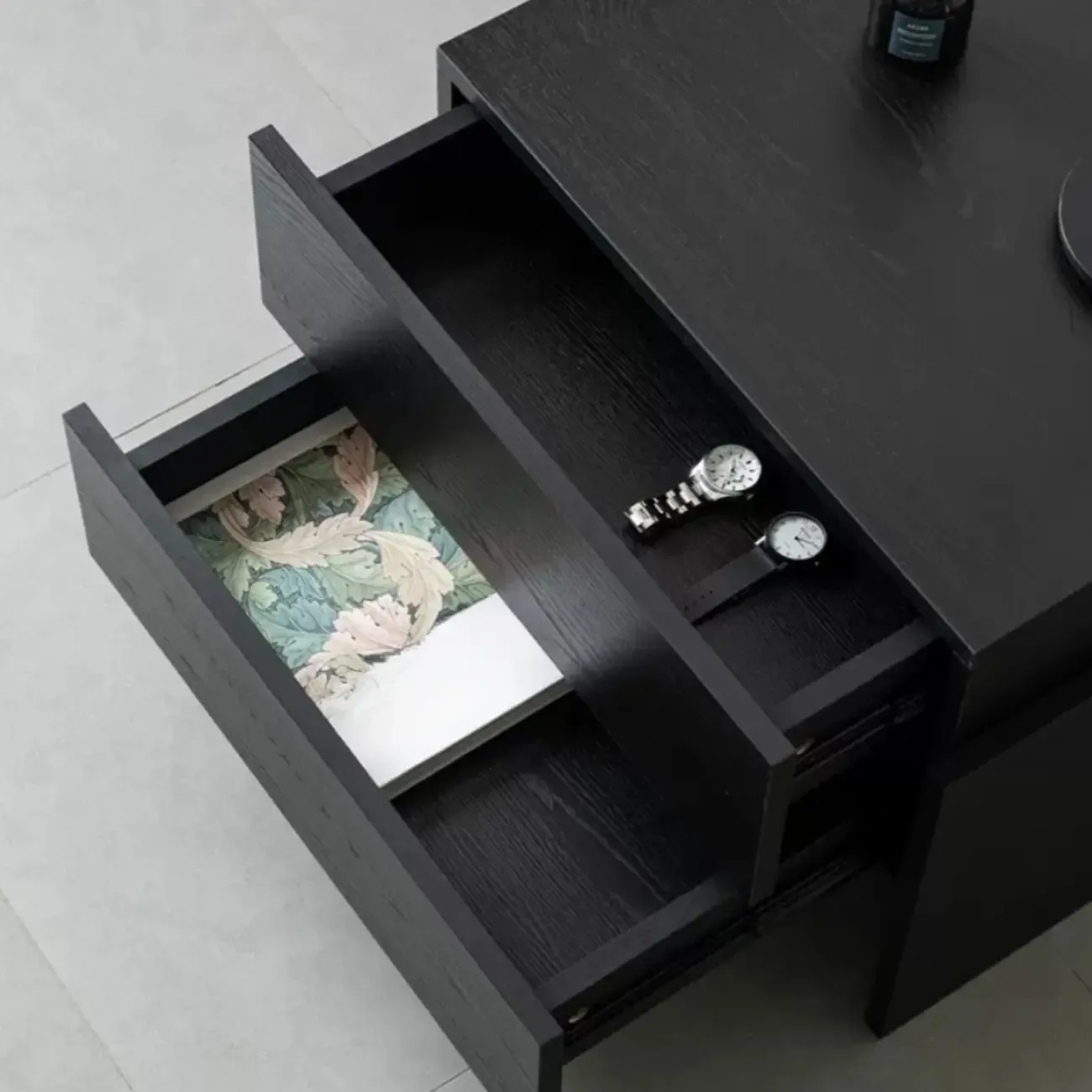 Modern Wood Drawer Storage Nightstand for Bedroom Image - 4