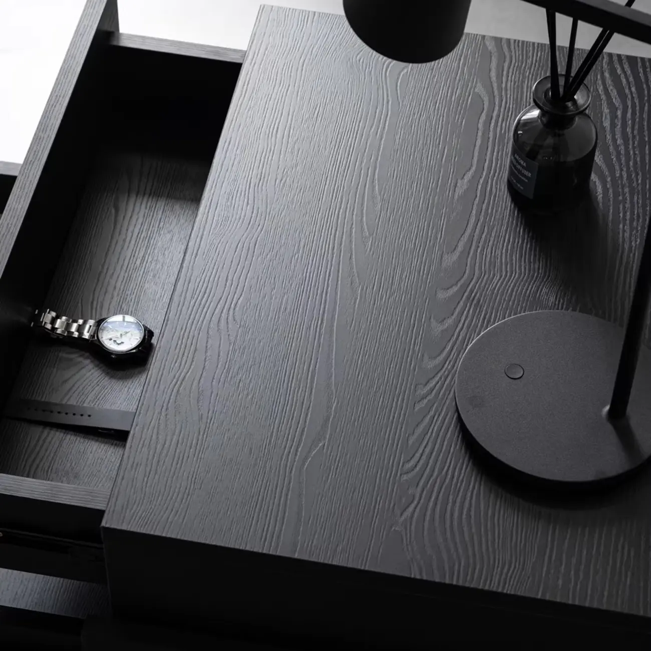 Modern Wood Drawer Storage Nightstand for Bedroom Image - 5 | homeyfad