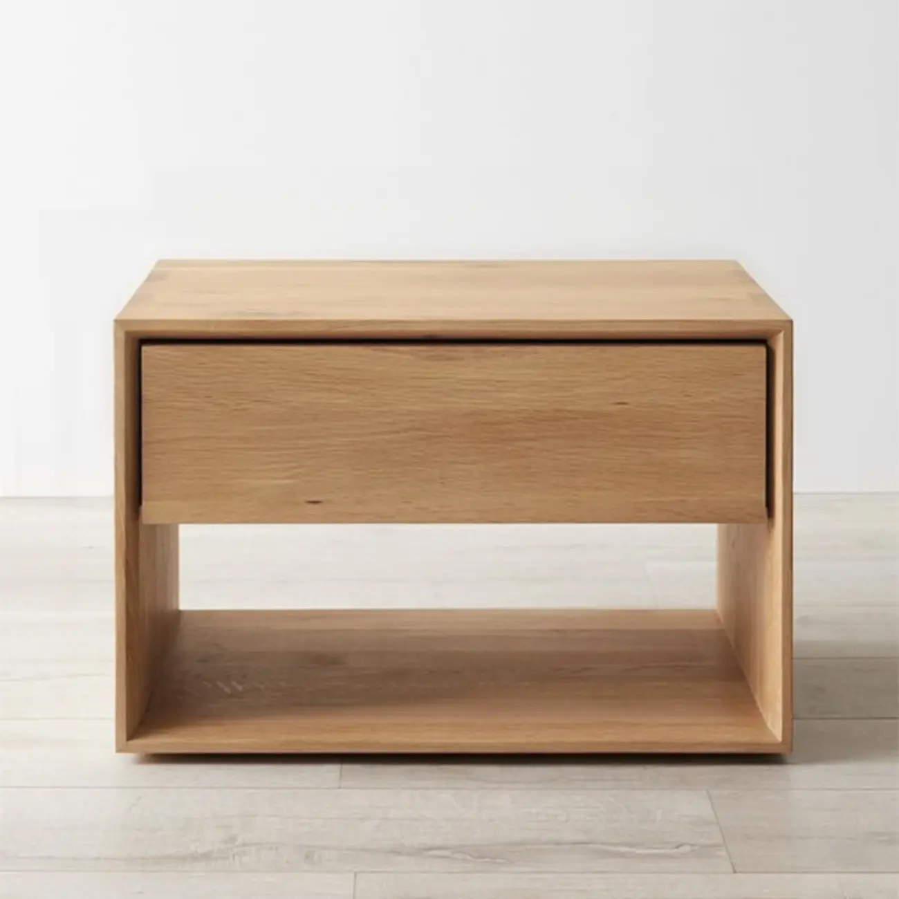 Mid-Century Modern Solid Wood Nightstand with Drawer Image - 8 | homeyfad