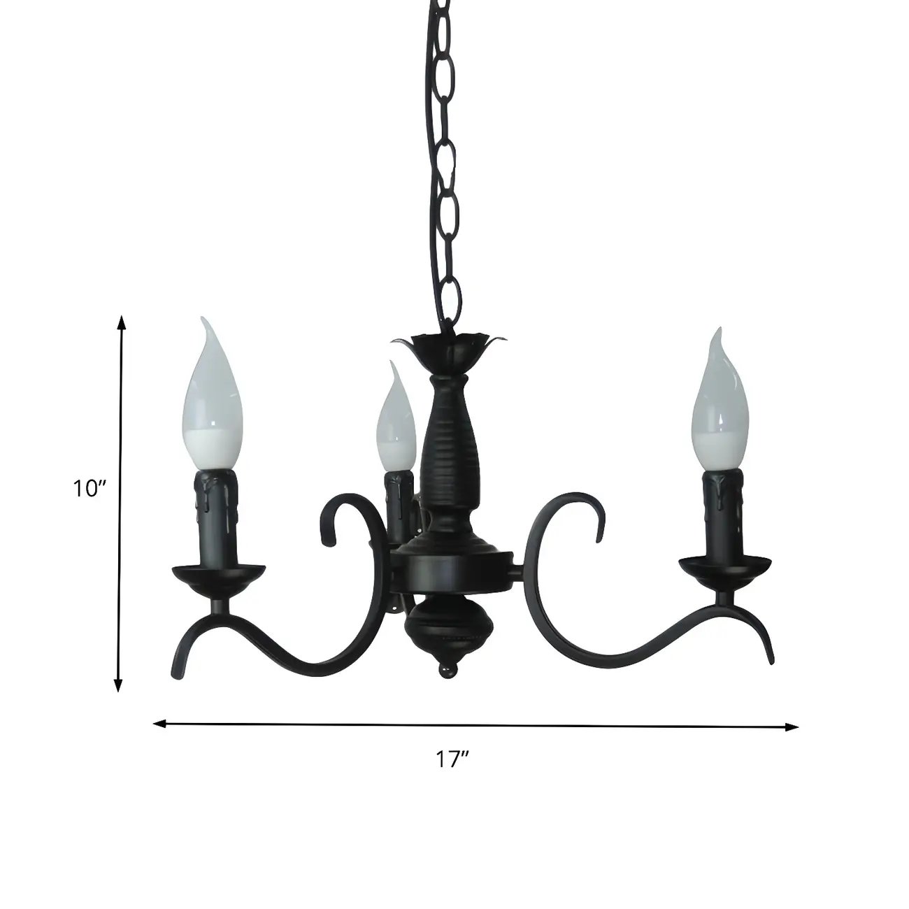 Industrial Black Metal Vintage Candelabra Chandelier Image - 17 | homeyfad
