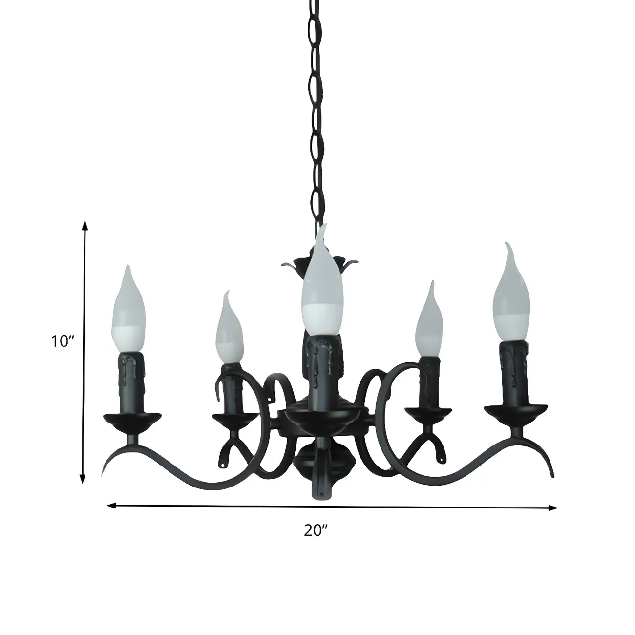 Industrial Black Metal Vintage Candelabra Chandelier Image - 18 | homeyfad