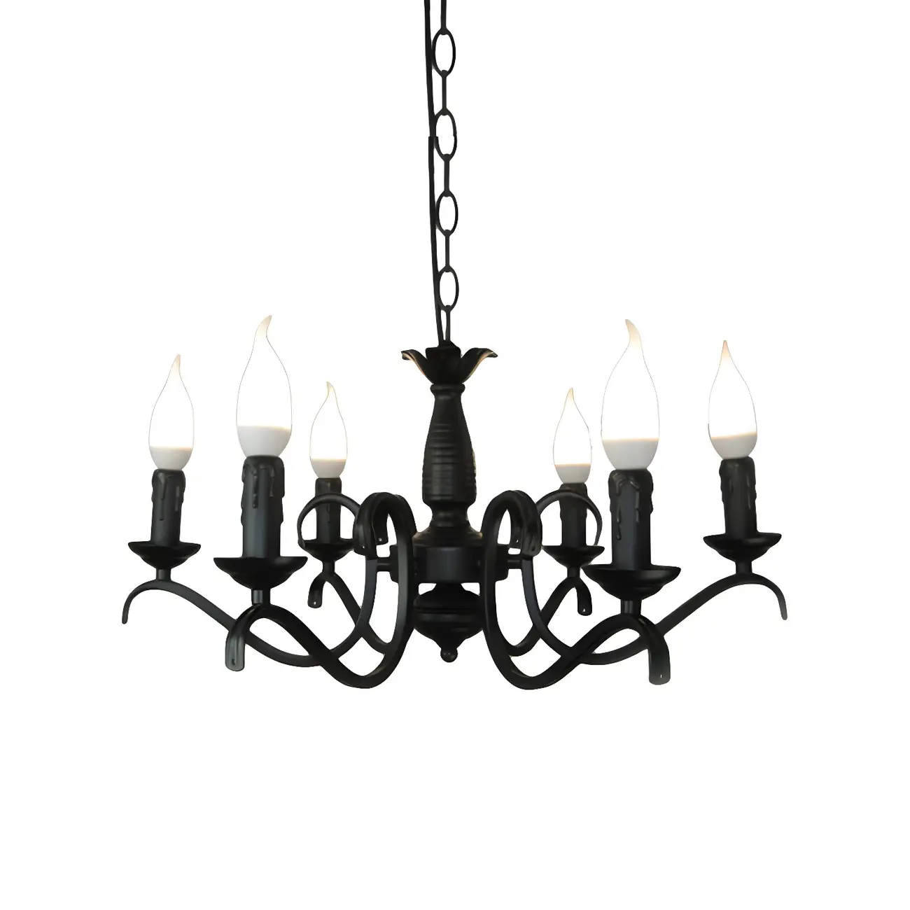Industrial Black Metal Vintage Candelabra Chandelier Image - 19 | homeyfad