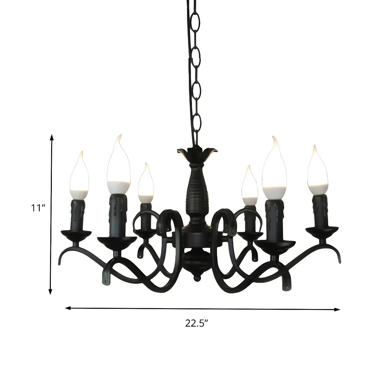 Industrial Black Metal Vintage Candelabra Chandelier Image - 20 | homeyfad