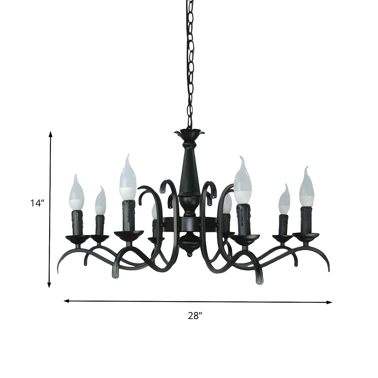 Industrial Black Metal Vintage Candelabra Chandelier Image - 22 | homeyfad