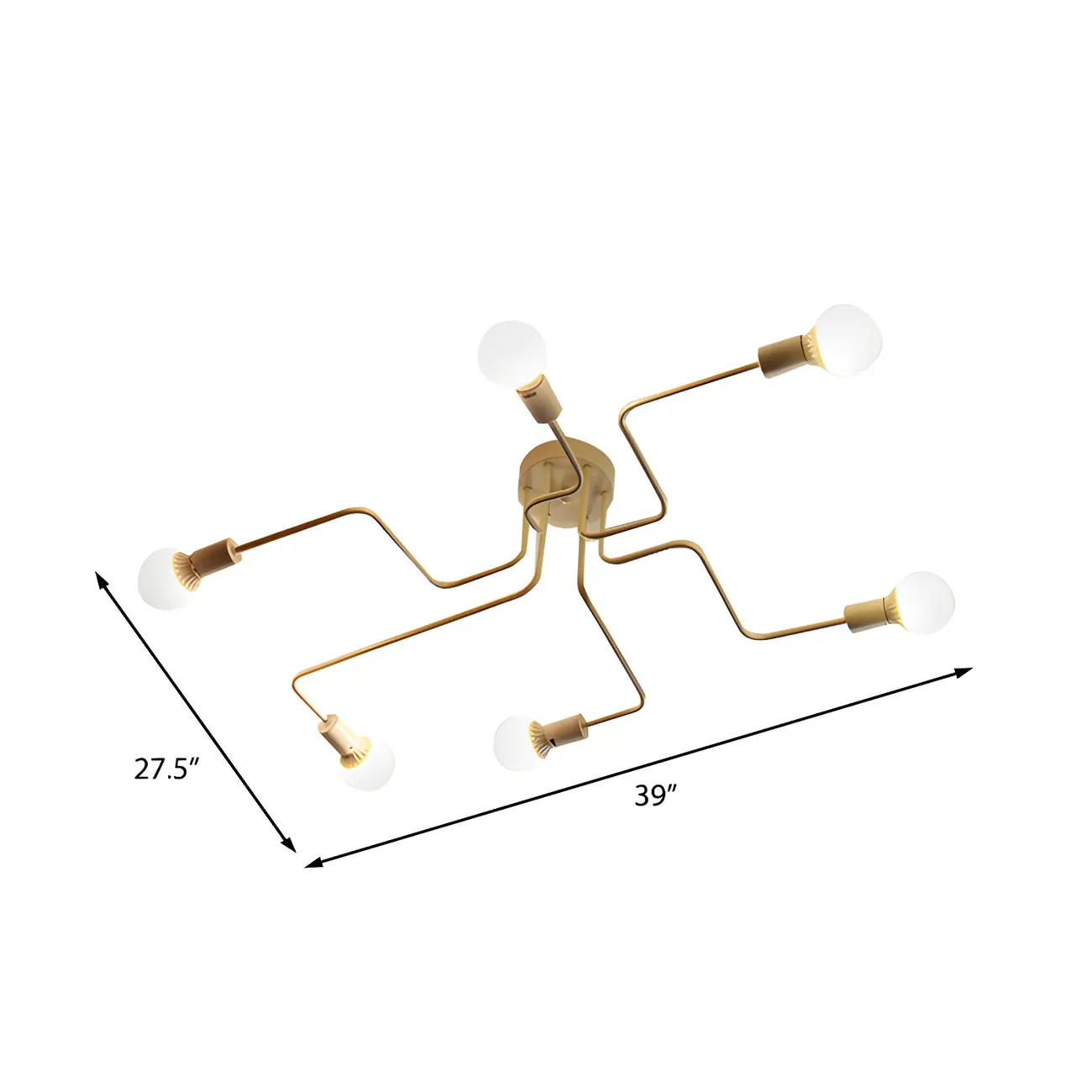 Vintage Industrial Semi Flush Ceiling Light for Dining Room Image - 5 | homeyfad