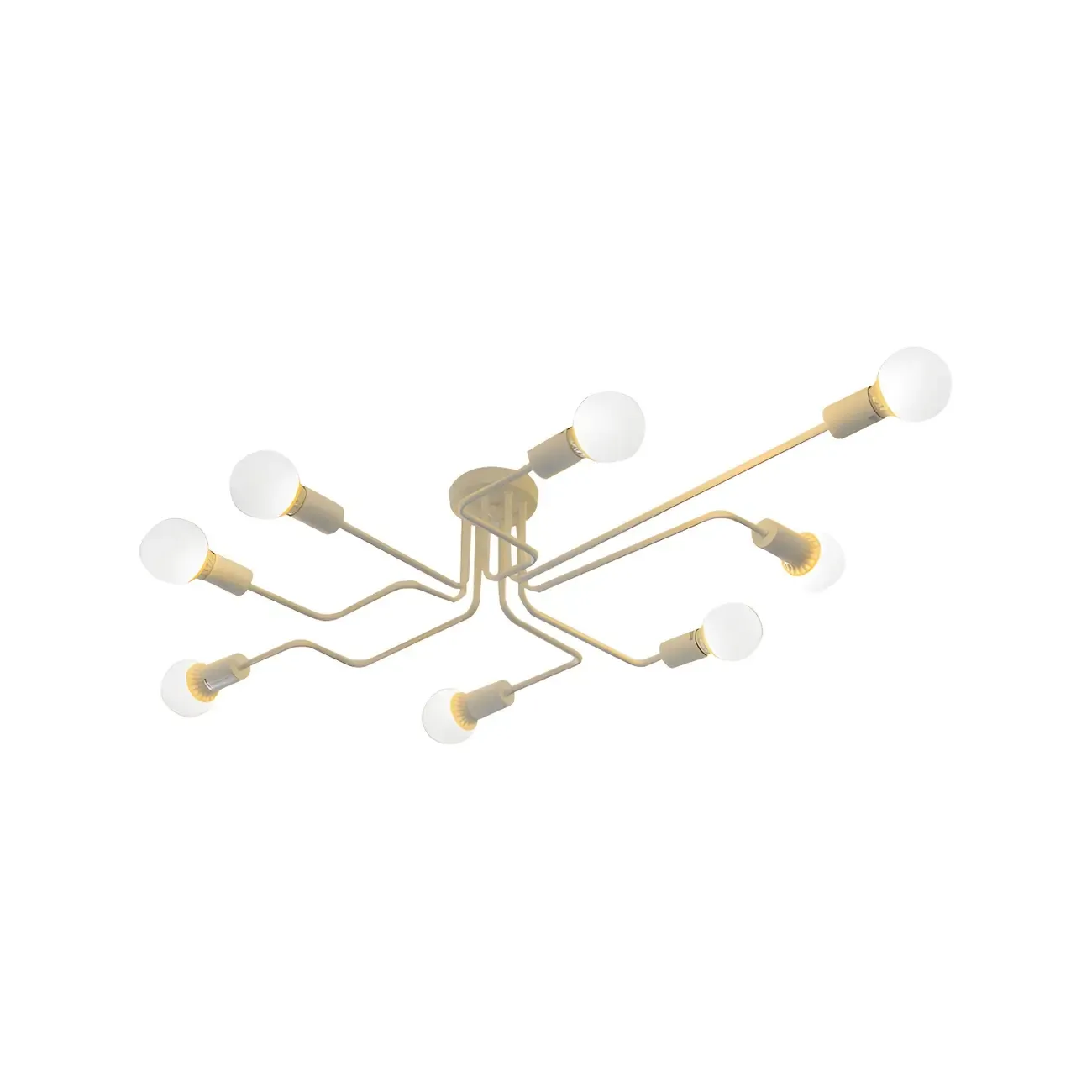 Vintage Industrial Semi Flush Ceiling Light for Dining Room Image - 7