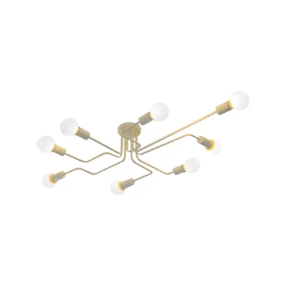 Vintage Industrial Semi Flush Ceiling Light for Dining Room Image - 7