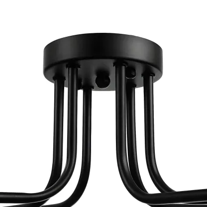 Vintage Industrial Semi Flush Ceiling Light for Dining Room Image - 16