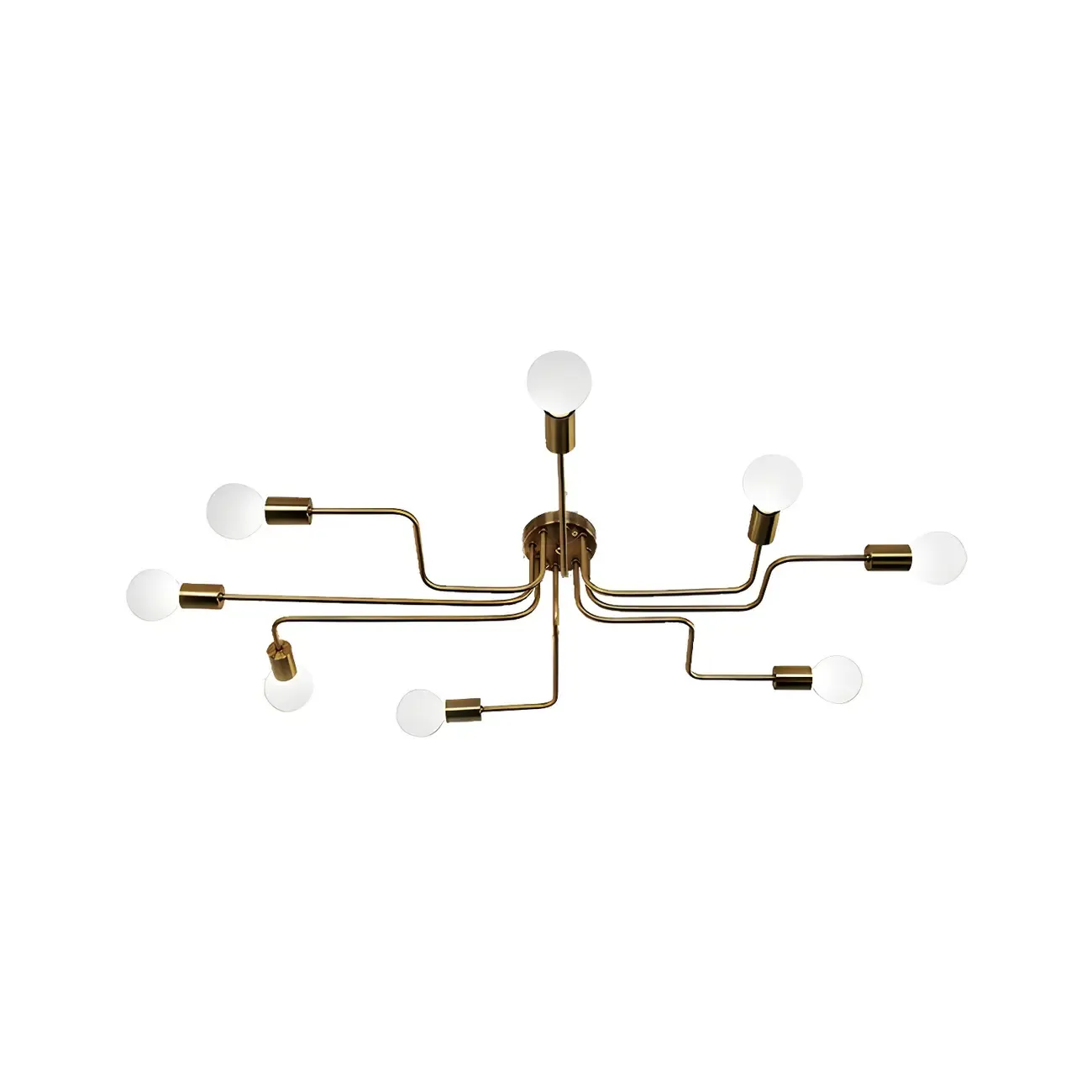 Vintage Industrial Semi Flush Ceiling Light for Dining Room Image - 29