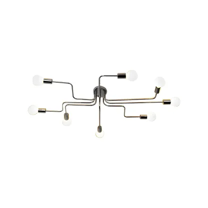 Vintage Industrial Semi Flush Ceiling Light for Dining Room Image - 31