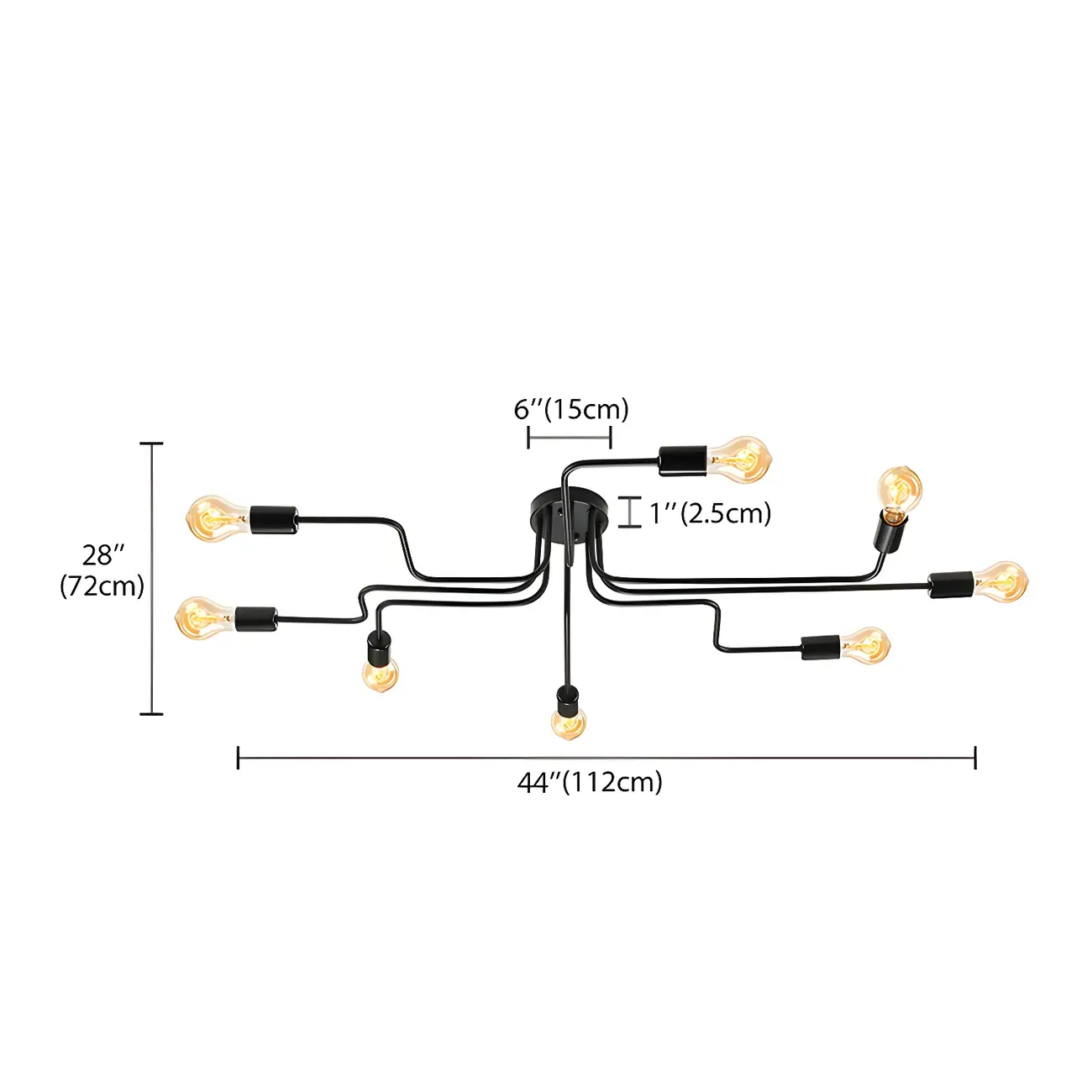 Vintage Industrial Semi Flush Ceiling Light for Dining Room Image - 43 | homeyfad