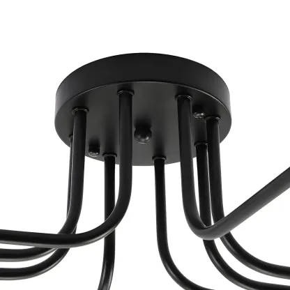 Vintage Industrial Semi Flush Ceiling Light for Dining Room Image - 45