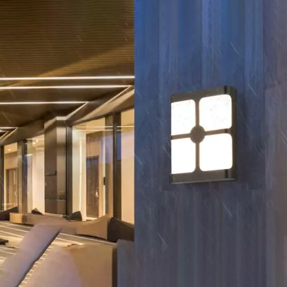 Modern Black Metal Outdoor Wall Sconce Image - 1