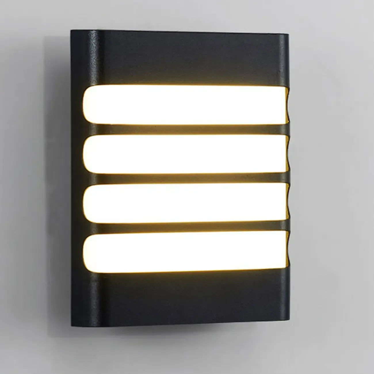 Modern Black Metal Outdoor Wall Sconce Image - 7