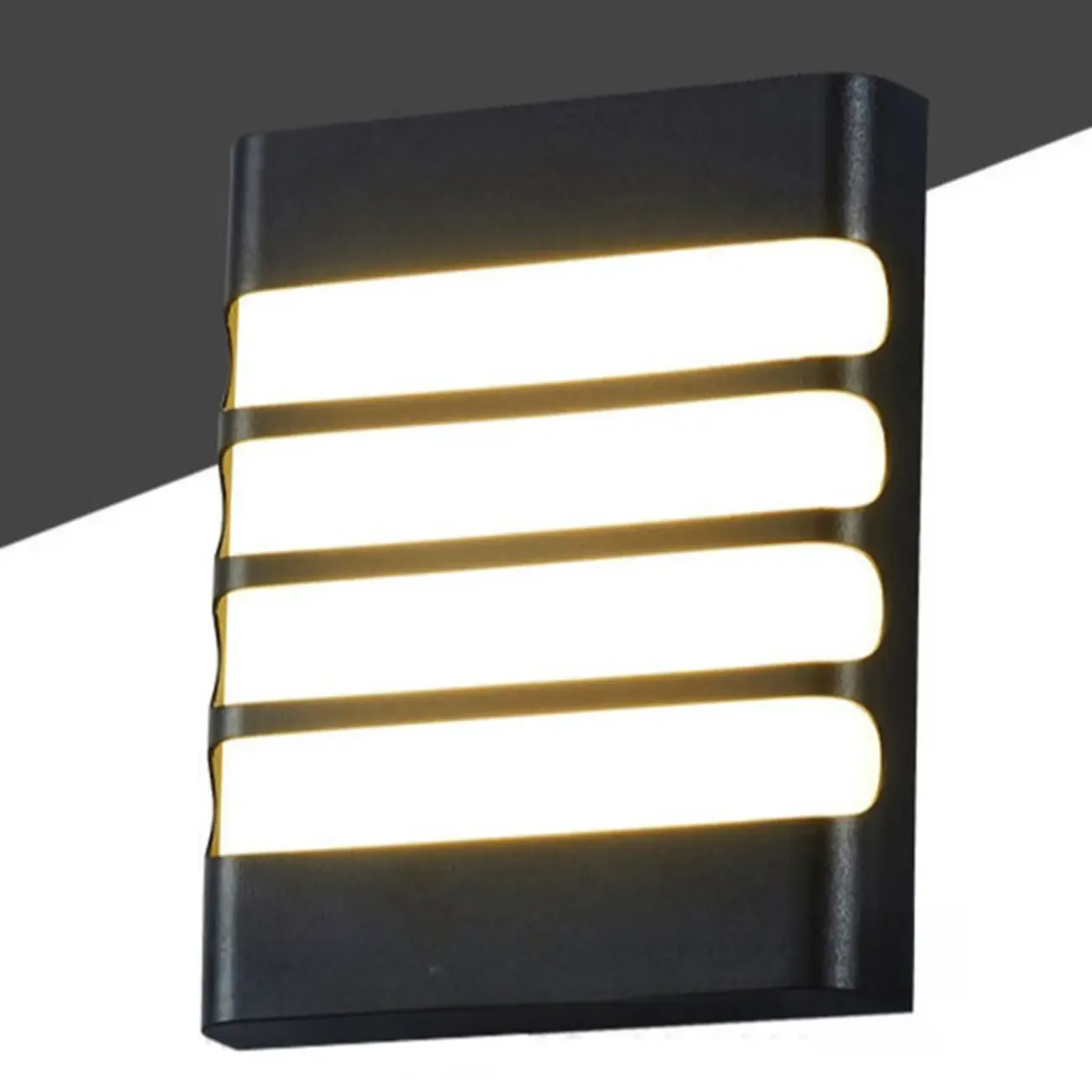 Modern Black Metal Outdoor Wall Sconce Image - 9