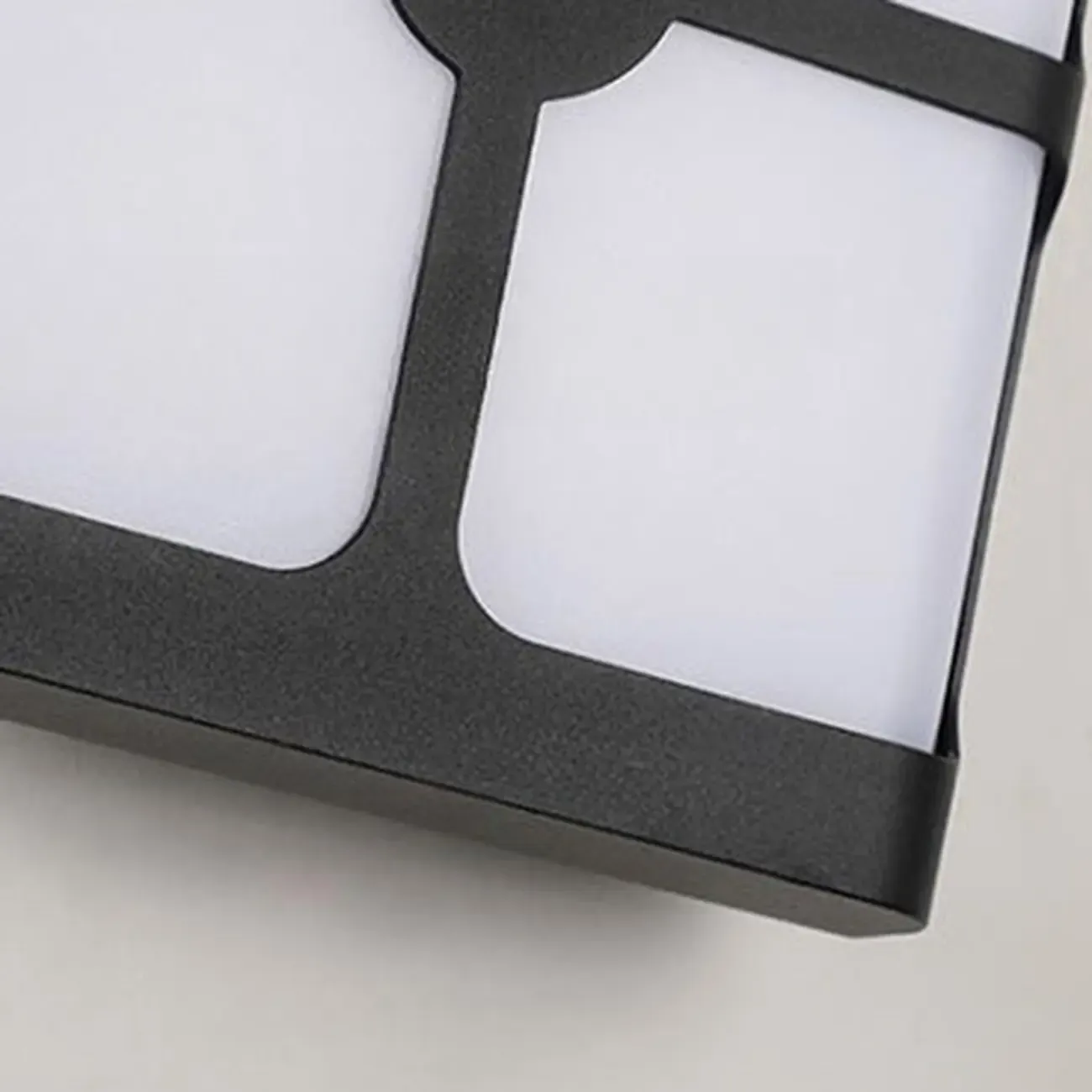 Modern Black Metal Outdoor Wall Sconce Image - 12