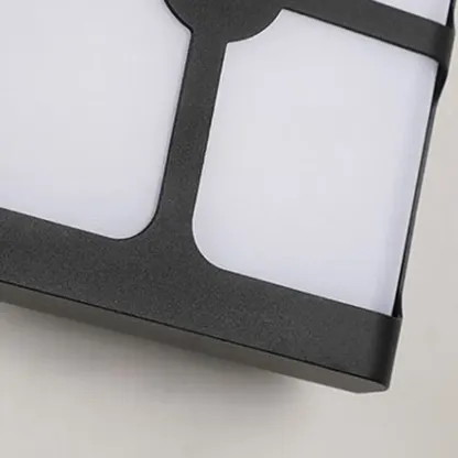 Modern Black Metal Outdoor Wall Sconce Image - 12