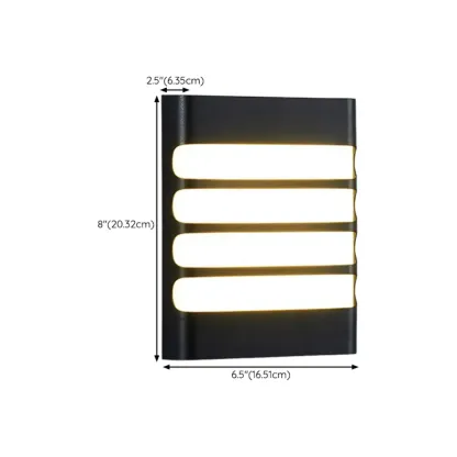 Modern Black Metal Outdoor Wall Sconce Image - 15