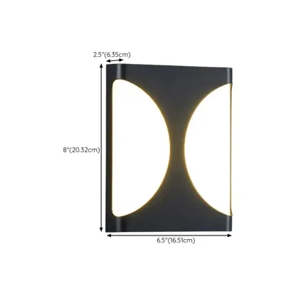Modern Black Metal Outdoor Wall Sconce Image - 16